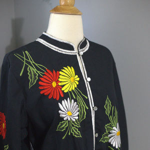 Vintage Chuchi Embroidered Floral Top